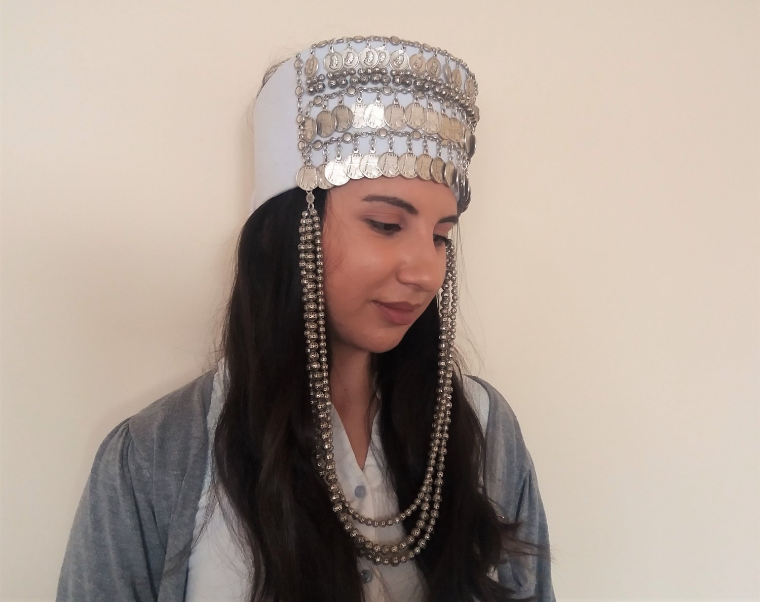Traditional Armenian Head Decoration, Drop Coin Headpieces Decoration
