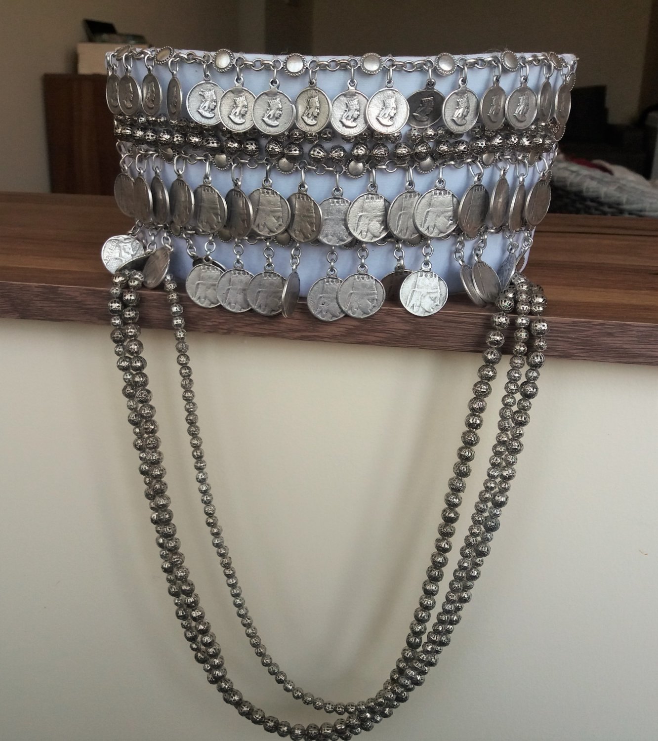 Traditional Armenian Head Decoration, Drop Coin Headpieces Decoration