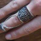 Armenian Double Ring Sterling Silver with the Alphabet