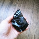 Raw Black Obsidian, Rough Obsidian, Natural Stones, Gemstone, Healing Stones, Chakra 355gr
