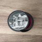 Obsidian round box made in Armenia with Etchmiadzin Cathedral & Mount Ararat