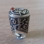 Handmade Armenian Kuchi Style Ring, Sterling Silver Ring, Malachite and Sardonyx Stone Ring