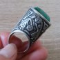 Handmade Armenian Kuchi Style Ring, Sterling Silver Ring, Malachite and Sardonyx Stone Ring
