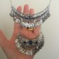 The Moon Lazurite Pomegranate Drop Coin Statement Necklace, Armenian Pomegranate Necklace