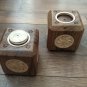 Armenian Wooden Candle Holder, Square Candle Holder, Eternity Candle Holder