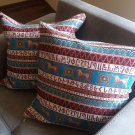 Handmade Armenian Pillow Cases, Cushion Cover, Striped Pillows, Armenian Alphabet, Armenian Design