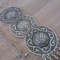 Three Circle with the Endless Knot Eternity Pomegranate Drop Statement Necklace