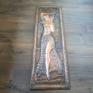 Vintage Embossed Copper Wall Decoration of an Ancient Armenian woman carrying Water