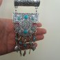 Silver Plated Pomegranate Half Cylinder Long Ethnic Statement Necklace