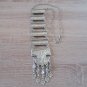 Silver Plated Pomegranate Half Cylinder Long Ethnic Statement Necklace