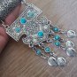 Silver Plated Pomegranate Half Cylinder Long Ethnic Statement Necklace