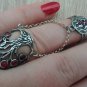 Armenian Double Ring Sterling Silver of Fertility and Pomegranate, Armenian Jewelry