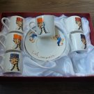Armenian Coffee Cups Set, Armenian Taraz Cups, Armenian Style Coffee Cups
