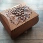 Handmade Armenian Wooden Box with Drawer and Decorated with Grapes