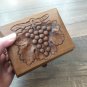 Handmade Armenian Wooden Box with Drawer and Decorated with Grapes
