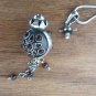 Armenian Sterling Silver Pomegranate Perfume Bottle-Flask Necklace with Pomegranate Seeds Stones