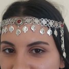 Pomegranate Forehead Flowery Silver Plated Drop, Armenian Headpieces Drop
