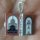 Armenian Lord’s Pray Book Necklace, Mini Book Prayer Pendant, Armenian Sterling Silver Necklace