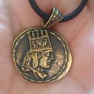 Double sided Brass Medallion of Tigran the Great, Armenian Tigran the Great Necklace
