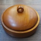 Handmade Round Armenian Wooden Serving Dish, Wooden Serving Dish with Lid
