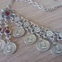 Tigran the Great Forehead Flowery Silver Plated Drop, Armenian Headpieces Drop