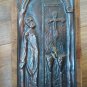 Vintage Embossed Copper Wall Decoration of the Portrait of Komitas, Chekanka