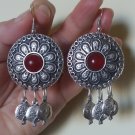 Armenian Pomegranate Circle Dangle Drop Earrings, Ethnic Drop Earrings