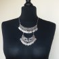 The Moon Lazurite Pomegranate Drop Coin Statement Necklace, Armenian Pomegranate Necklace