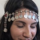 Tigran the Great Forehead Button Silver Plated Drop, Armenian Headpieces Drop
