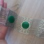 Long Silver Plated Rectangular Chain Chrysolite Statement Necklace