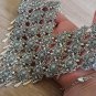 Armenian Silver Plated Diamonds Statement Necklace, Ethnic Diamond Statement