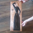 Vintage Embossed Copper Wall Decoration of an Ancient Armenian woman carrying Water, Chekanka