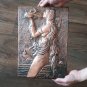 Vintage Embossed Copper Wall Decoration of the Legend of Tamar, Achtamar Armenian Legend, Chekanka