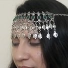 Pomegranate Chrysolite Forehead Crowns Silver Plated Drop, Armenian Headpieces Drop