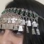 Anahit Chrysolite Forehead Crowns Silver Plated Drop, Armenian Headpieces Drop, Goddess Forehead