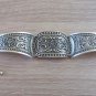 Silver Plated Curved Shaped Armor Link Bracelet, Armenian Bracelet, Ethnic Tribal Bracelet