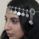 Tigran the Great Forehead Button Silver Plated Drop, Armenian Headpieces Drop