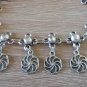 Eternity Ankle Button Silver Plated Drop Bracelet, Eternity Drop Ankle Bracelet