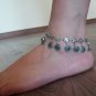 Chrysolite Silver Plated Ankle Drop Bracelet, Ankle Drop Bracelet, Armenian Ankle Bracelet