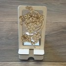 Grapes and Leaves Phone Stand, Wooden Mobile Phone Stand, Hands Free Phone Stand