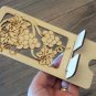 Grapes and Leaves Phone Stand, Wooden Mobile Phone Stand, Hands Free Phone Stand