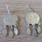 Armenian Dangle Drop Earrings with Pomegranate Seed Stone, Ethnic Drop Earrings