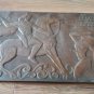 Vintage Embossed Copper Wall Decoration of The Legend of King Artashes and Satenik