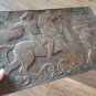 Vintage Embossed Copper Wall Decoration of The Legend of King Artashes and Satenik