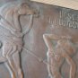 Vintage Embossed Copper Wall Decoration of The Legend of King Artashes and Satenik