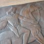 Vintage Embossed Copper Wall Decoration of The Legend of King Artashes and Satenik