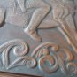 Vintage Embossed Copper Wall Decoration of The Legend of King Artashes and Satenik