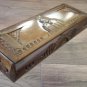 Handcrafted Long Armenian Wooden Box with Saint Hripsime Church, Mount Ararat, Sign of Eternity