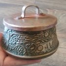Vintage Copper Pot of Zvartnots, Armenian Copper Pot, Copper Pot with Pomegranate and an Eagle