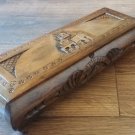 Handcrafted Long Armenian Wooden Box with Saint Gayane Church and Mount Ararat, Home Décor